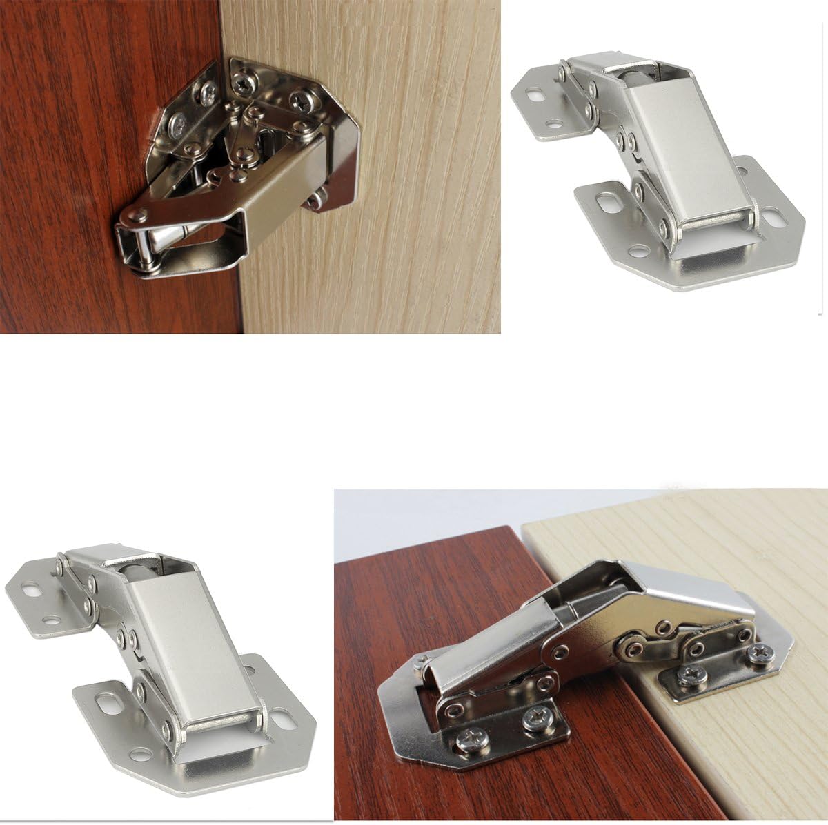4-Pack Hinge Easy Installation Hinges Cabinet Hinge for Drawer Window Cupboard Cabinet Door Hinges - Image 3
