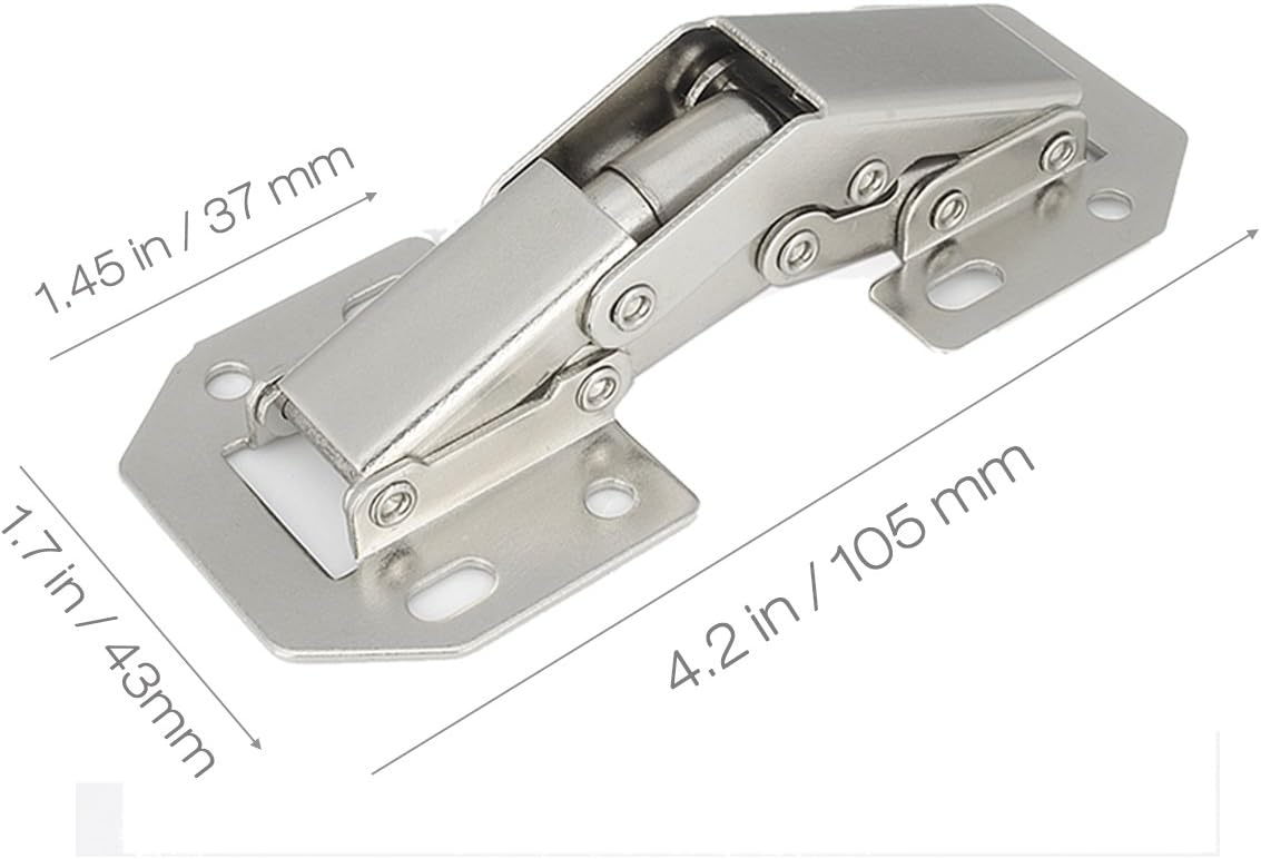 4-Pack Hinge Easy Installation Hinges Cabinet Hinge for Drawer Window Cupboard Cabinet Door Hinges - Image 4