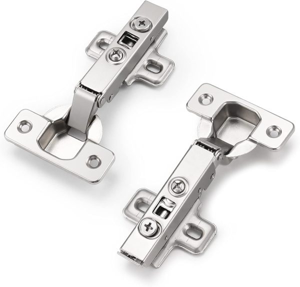 Probrico CHR093 105 Degree Soft Closing European Full Overlay Concealed Hinge with Mounting Plate,1 Pair
